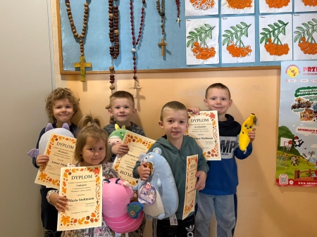  ROZSTRZYGNIĘCIE PRZEDSZKOLNEGO KONKURSU „RÓŻANIEC Z DARÓW JESIENI”