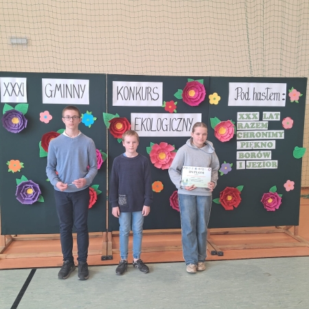 SUKCES NASZYCH UCZNIÓW W GMINNYM KONKURSIE EKOLOGICZNYM W CHARZYKOWACH