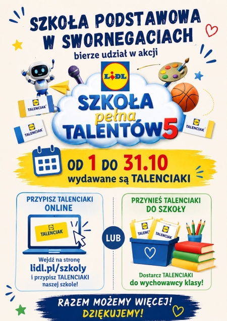 SZKOŁA PODSTAWOWA W SWORNEGACIACH  - SZKOŁA PEŁNA TALENTÓW